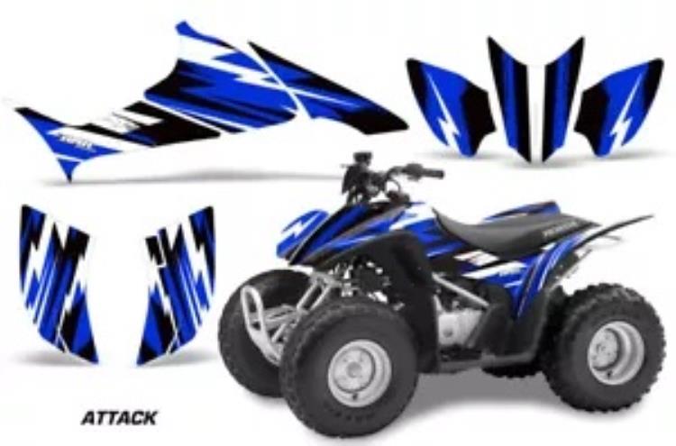ATV グラフィックスキット クワッド デカール ステッカー ラップ ホンダ TRX90 2006-2018 アタックブルー用 ATV Graphics Kit Quad Decal Sticker Wrap For Honda TRX90 2006-2018 ATTACK BLUE 【並行輸入品】