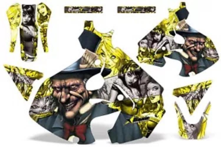 ダートバイクグラフィックキットデカールステッカーラップスズキ RM125 1999-2000 HATTER S Y Dirt Bike Graphics Kit Decal Sticker Wrap For Suzuki RM125 1999-2000 HATTER S Y 【並行輸入品】
