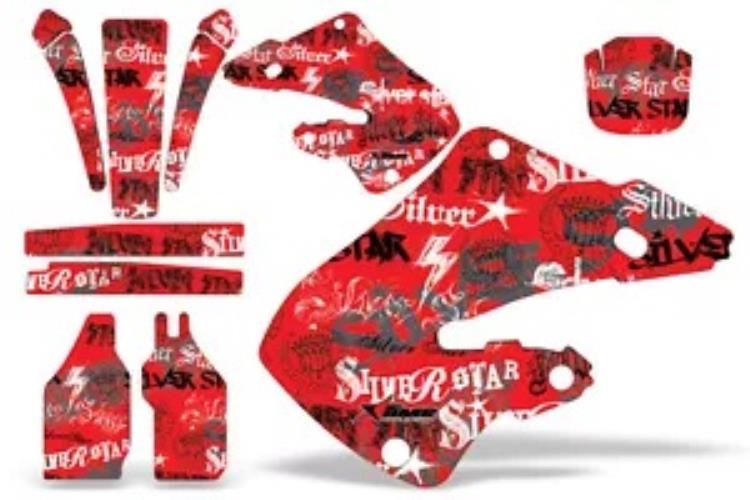 ダートバイクグラフィックキットデカールラップホンダ CR125 98-99 CR250 97-99 SSSH BLK レッド Dirt Bike Graphics Kit Decal Wrap For Honda CR125 98-99 CR250 97-99 SSSH BLK RED 【並行輸入品】