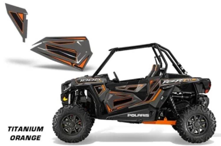 AMR レーシング グラフィック ラップ ポラリス RZR 1000 UTV OEM ドアインサート チタンオレンジ AMR Racing Graphic Wrap FOR Polaris RZR 1000 UTV OEM Door Insert TITANIUM ORANGE 【並行輸入品】