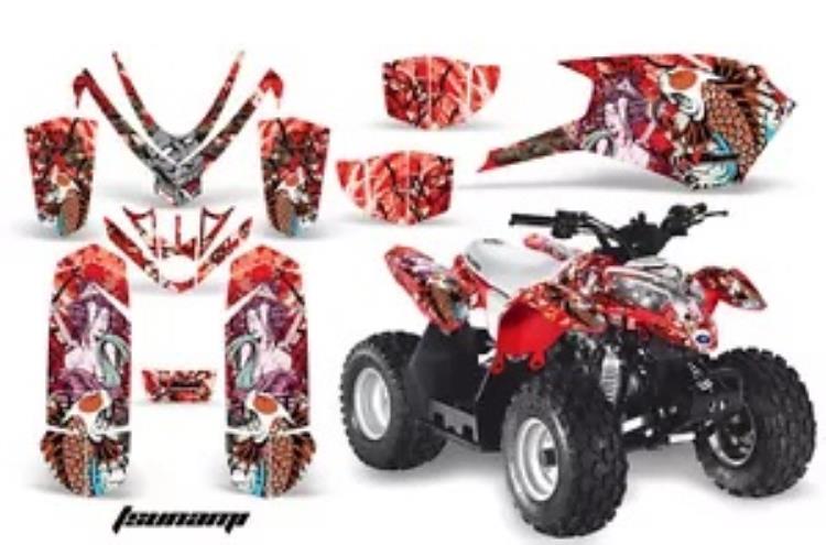 ATV グラフィック デカール ステッカー ポラリス アウトロー/プレデター 50 オールイヤー TSNMI R ATV Graphics Decals Stickers For Polaris Outlaw/Predator 50 ALL YEARS TSNMI R 【並行輸入品】 43,560円