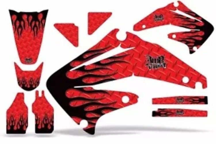 ダートバイクグラフィックキットデカールステッカーラップホンダ CRF450R 2002-2004 DFLAME K R Dirt Bike Graphics Kit Decal Sticker Wrap For Honda CRF450R 2002-2004 DFLAME K R 【並行輸入品】