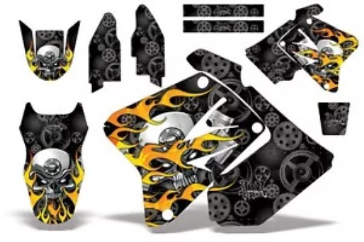 ダートバイクグラフィックキットデカール MX ラップスズキ RM125 RM250 2001-2009 MOTORHD K Dirt Bike Graphics Kit Decal MX Wrap For Suzuki RM125 RM250 2001-2009 MOTORHD K 【並行輸入品】