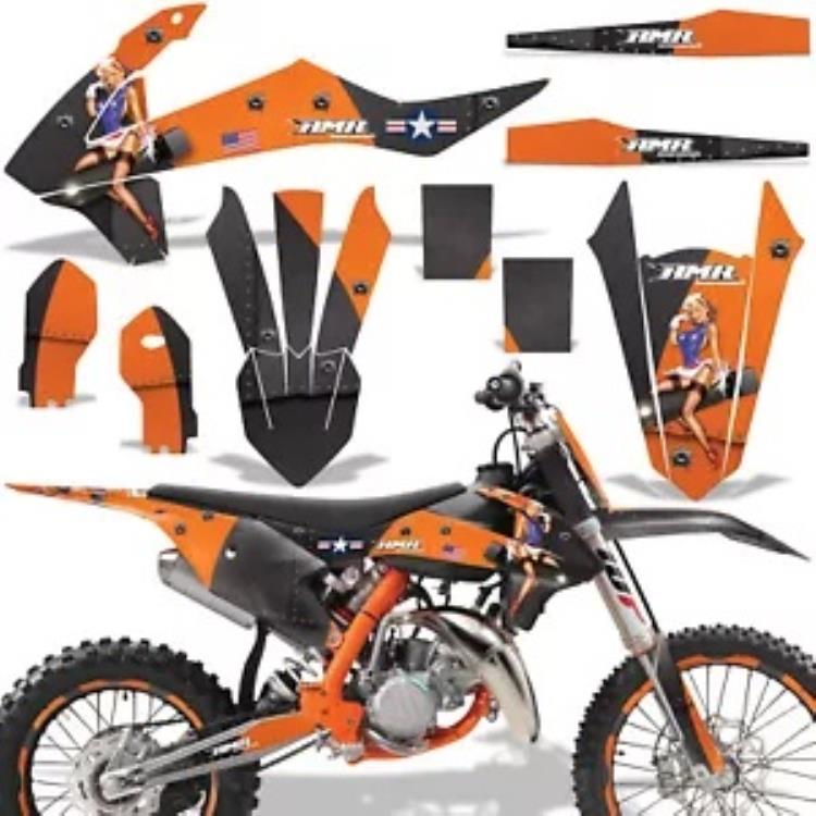 MX グラフィックス キット + # プレート デカール KTM 85 SX 2018-2020 T-Bomber オレンジ ブラック MX Graphics kit + # Plates Decal for KTM 85 SX 2018-2020 T-Bomber Orange Black 【並行輸入品】 52,800円