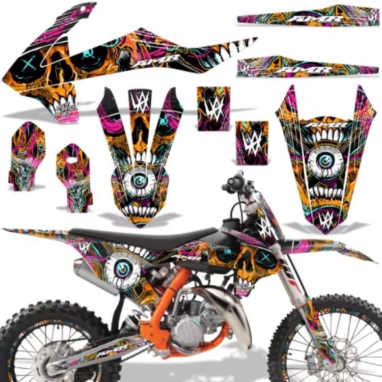 MX グラフィックス キット + # プレート デカール KTM 85 SX 2018-2020 フレンジー オレンジ用 MX Graphics kit + # Plates Decal for KTM 85 SX 2018-2020 Frenzy Orange 【並行輸入品】