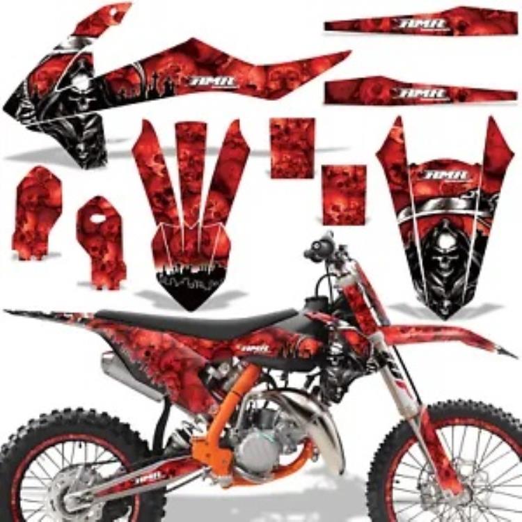 MX グラフィックス キット + # プレート デカール KTM 85 SX 2018-2020 リーパー レッド用 MX Graphics kit + # Plates Decal for KTM 85 SX 2018-2020 Reaper Red 【並行輸入品】