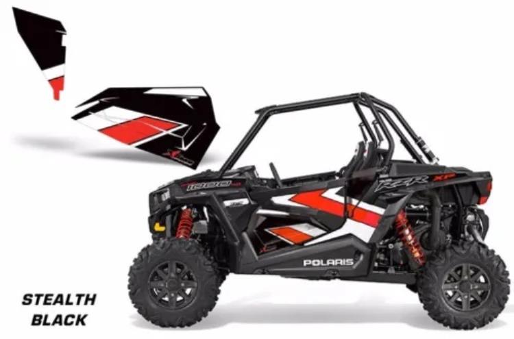 AMR レーシング グラフィック ラップ キット ポラリス RZR 1000 UTV OEM ドア インサート 2014 STEALTH AMR Racing Graphic Wrap Kit Polaris RZR 1000 UTV OEM Door Inserts 2014 STEALTH 【並行輸入品】