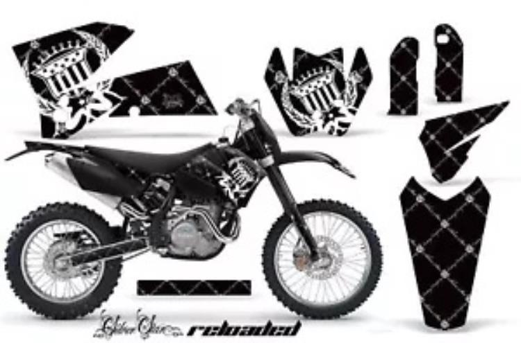 ダートバイク デカール グラフィック キット ラップ KTM EXC/SX/MXC/SMR/XCF-W 2005-2007 リロード ホワイト Dirt Bike Decal Graphic Kit Wrap KTM EXC/SX/MXC/SMR/XCF-W 2005-2007 RELOAD WHITE 【並行輸入品】