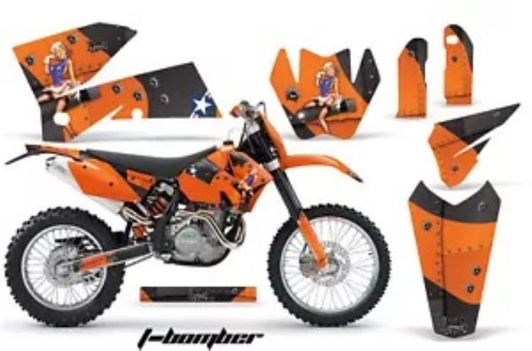 ダートバイク デカール グラフィック キット ラップ KTM EXC/SX/MXC/SMR/XCF-W 2005-2007 TBOMBER ORG Dirt Bike Decal Graphic Kit Wrap KTM EXC/SX/MXC/SMR/XCF-W 2005-2007 TBOMBER ORG 【並行輸入品】