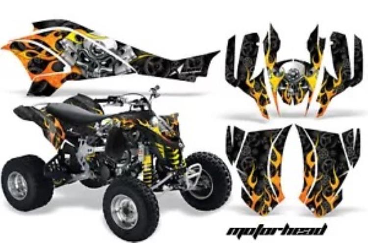 ATV グラフィックスキット クワッド デカール ラップ Can-Am DS450 XMX XXC 2008-2016 MOTORHEAD K用 ATV Graphics Kit Quad Decal Wrap For Can-Am DS450 XMX XXC 2008-2016 MOTORHEAD K 【並行輸入品】
