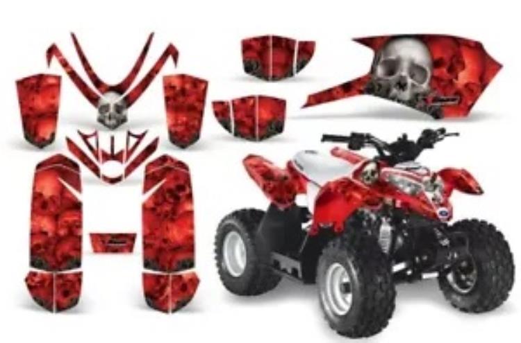 ATV グラフィック デカール ステッカー ポラリス アウトロー/プレデター 50 オールイヤーズ ボーン R ATV Graphics Decals Stickers For Polaris Outlaw/Predator 50 ALL YEARS BONES R 【並行輸入品】