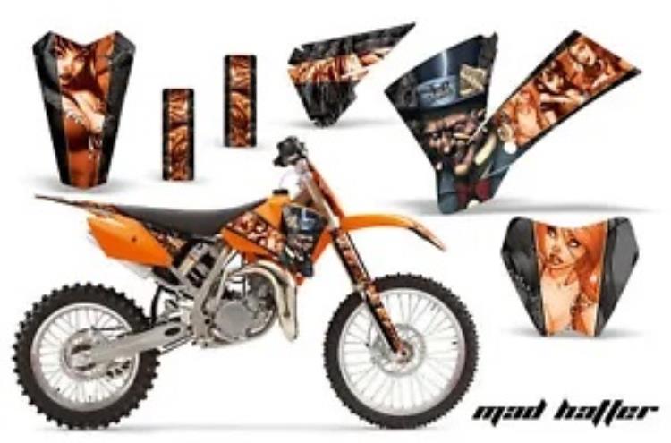 ダートバイクデカールグラフィックキットステッカーラップ KTM SX85 SX105 2004-2005 HATTER O K Dirt Bike Decal Graphic Kit Sticker Wrap For KTM SX85 SX105 2004-2005 HATTER O K 【並行輸入品】