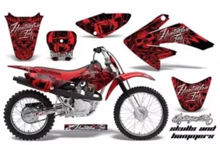 ダートバイクグラフィックキットデカールステッカーラップホンダ CRF70 2004-2015 HISH レッド Dirt Bike Graphics Kit Decal Sticker Wrap For Honda CRF70 2004-2015 HISH RED 【並行輸入品】