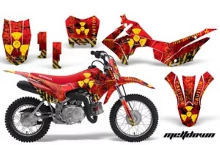 ダートバイク デカール グラフィック キット ラップ ホンダ CRF110 CRF 110 2013-2018 メルトダウン Y R Dirt Bike Decal Graphic Kit Wrap For Honda CRF110 CRF 110 2013-2018 MELTDOWN Y R 【並行輸入品】
