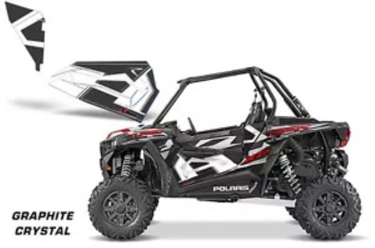 AMR レーシング グラフィック ラップ キット ポラリス RZR 1000 UTV ドア インサート 2014 グラファイト クライ AMR Racing Graphic Wrap Kit Polaris RZR 1000 UTV Door Inserts 2014 GRAPHITE CRY 【並行輸入品】