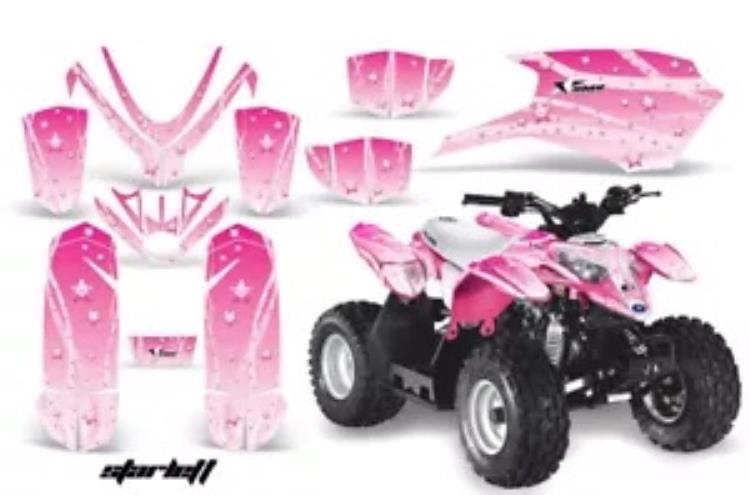 ATV グラフィック デカール ステッカー ポラリス アウトロー/プレデター 50 ALL YEARS STRLTT PNK ATV Graphics Decals Stickers For Polaris Outlaw/Predator 50 ALL YEARS STRLTT PNK 【並行輸入品】