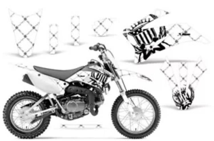 MX グラフィックス キット デカール ヤマハ TTR110 08-18 シルバー スター リローデッド ホワイト ブラック MX Graphics kit Decal for Yamaha TTR110 08-18 Silver Star Reloaded White Black 【並行輸入品】