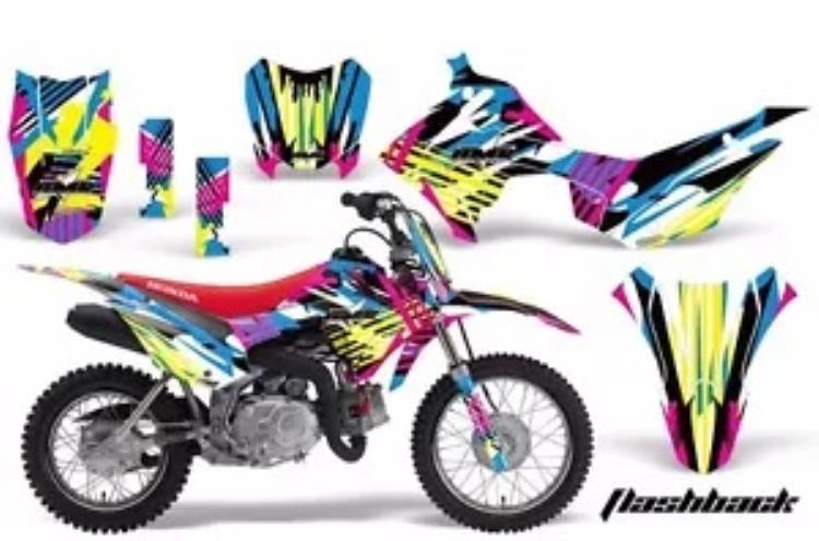 ダートバイク デカール グラフィック キット ラップ ホンダ CRF110 CRF 110 2013-2018 フラッシュバック用 Dirt Bike Decal Graphic Kit Wrap For Honda CRF110 CRF 110 2013-2018 FLASHBACK 【並行輸入品】