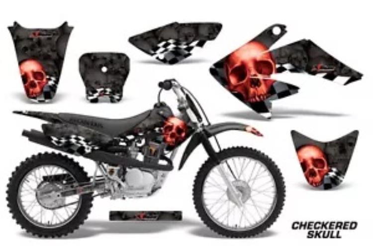 ダートバイクグラフィックキットデカールステッカーラップホンダ CRF70 2004-2015 チェッカー R K Dirt Bike Graphics Kit Decal Sticker Wrap For Honda CRF70 2004-2015 CHECKER R K 【並行輸入品】
