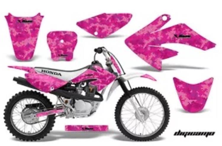 ダートバイクグラフィックキットデカールステッカーラップホンダ CRF70 2004-2015 DIGICAMO PNK Dirt Bike Graphics Kit Decal Sticker Wrap For Honda CRF70 2004-2015 DIGICAMO PNK 【並行輸入品】