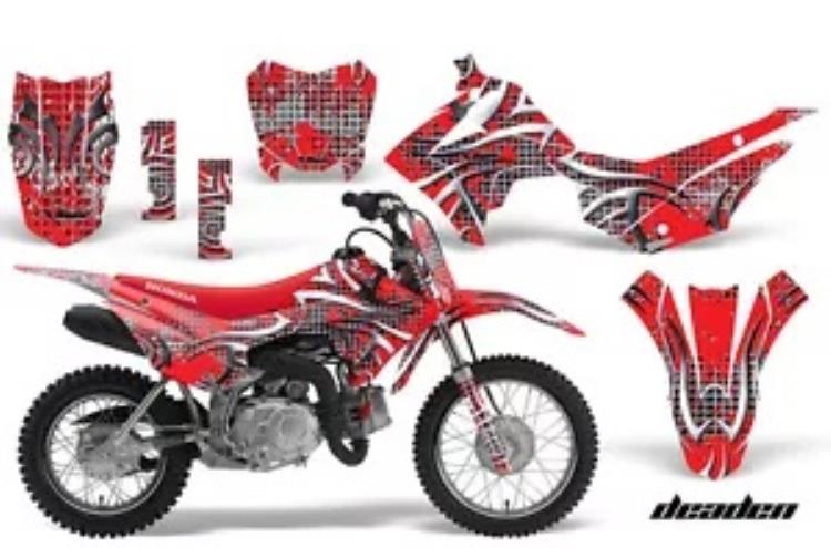 ダートバイク デカール グラフィック キット ラップ ホンダ CRF110 CRF 110 2013-2018 デッドンレッド Dirt Bike Decal Graphic Kit Wrap For Honda CRF110 CRF 110 2013-2018 DEADEN RED 【並行輸入品】