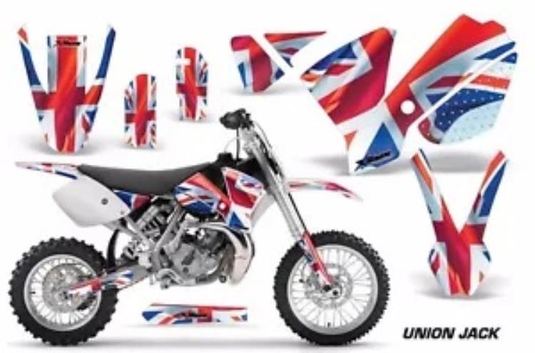 ダートバイクデカールグラフィックキットステッカーラップ KTM SX65 SX 65 2002-2008 UNION JCK Dirt Bike Decal Graphics Kit Sticker Wrap For KTM SX65 SX 65 2002-2008 UNION JCK 【並行輸入品】