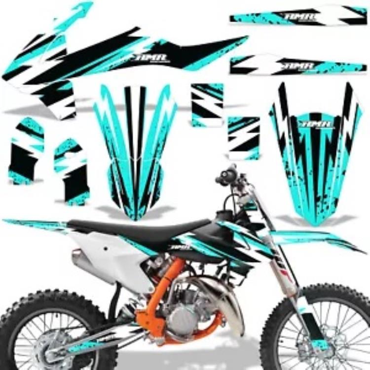 MX グラフィックス キット デカール KTM 85 SX 2018-2020 アタック ティール用 MX Graphics kit Decal for KTM 85 SX 2018-2020 Attack Teal 【並行輸入品】