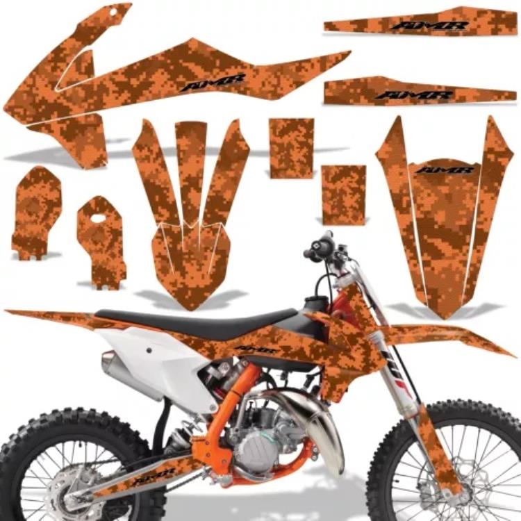MX グラフィックス キット デカール KTM 85 SX 2018-2020 デジカモ オレンジ MX Graphics kit Decal for KTM 85 SX 2018-2020 Digicamo Orange 【並行輸入品】