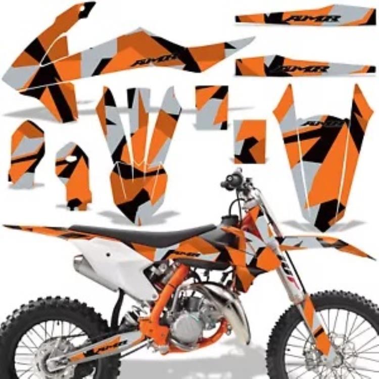MX グラフィックス キット デカール KTM 85 SX 2018-2020 特殊部隊迷彩オレンジ用 MX Graphics kit Decal for KTM 85 SX 2018-2020 Special Forces Camo Orange 【並行輸入品】