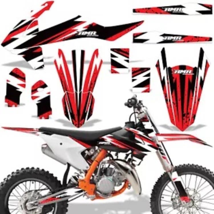 MX グラフィックス キット デカール KTM 85 SX 2018-2020 アタックレッド用 MX Graphics kit Decal for KTM 85 SX 2018-2020 Attack Red 【並行輸入品】