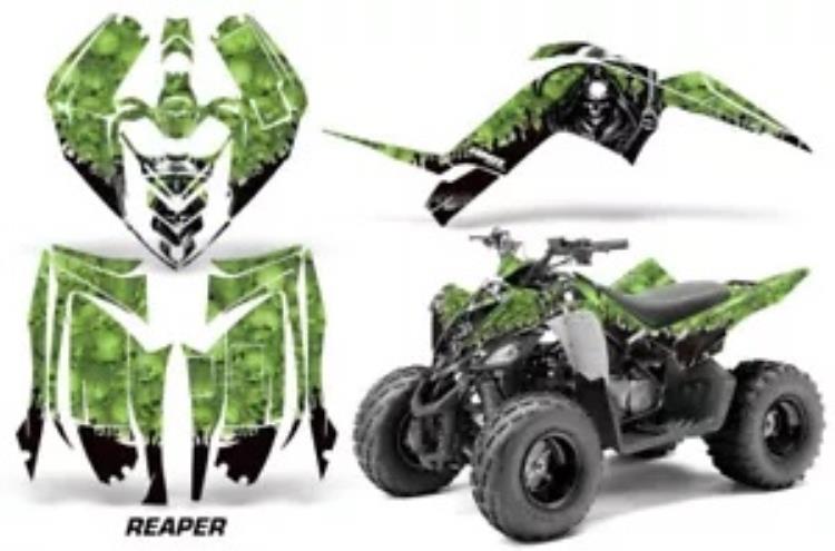 ATV グラフィックキット ステッカー デカール ヤマハ ラプター 90 2009-2015 リーパー GRN用 ATV Graphics kit Sticker Decal for Yamaha Raptor 90 2009-2015 Reaper GRN 【並行輸入品】
