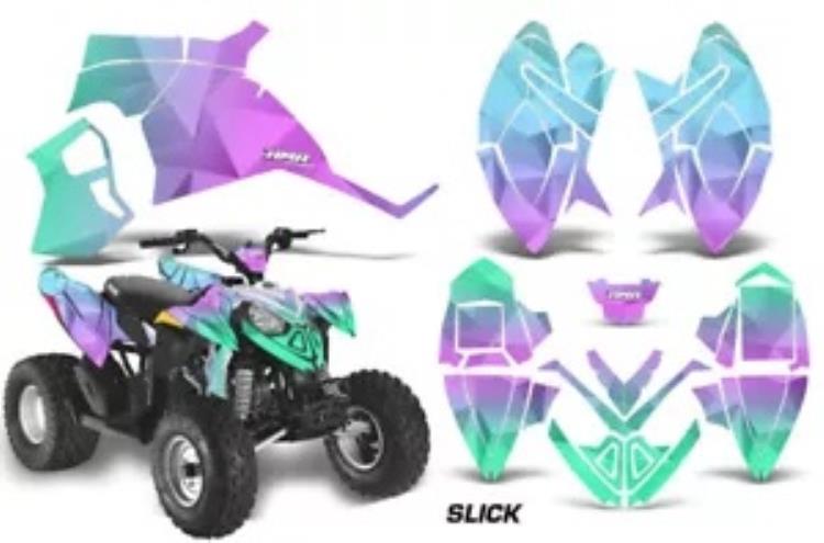 ATV デカール グラフィック ステッカー キット ポラリス アウトロー 90 110 2002-2020 SLICK ATV Decal Graphic Sticker Kit For Polaris Outlaw 90 110 2002-2020 SLICK 【並行輸入品】