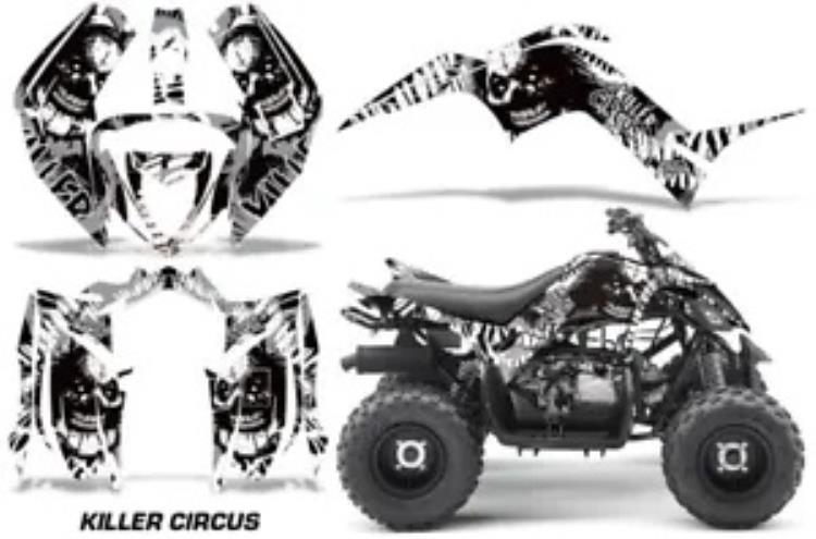 グラフィックキットデカールステッカーヤマハラプター 90 YFM90 16-23 KillerCircus W Graphics Kit Decal Sticker For Yamaha Raptor 90 YFM90 16-23 KillerCircus W 【並行輸入品】