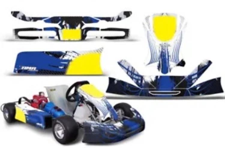 ゴーカート グラフィック キット デカール ステッカー ラップ KG Freeline Birel Cadet CARBON-X BLU 用 Go Kart Graphics Kit Decal Sticker Wrap For KG Freeline Birel Cadet CARBON-X BLU 【並行輸入品】