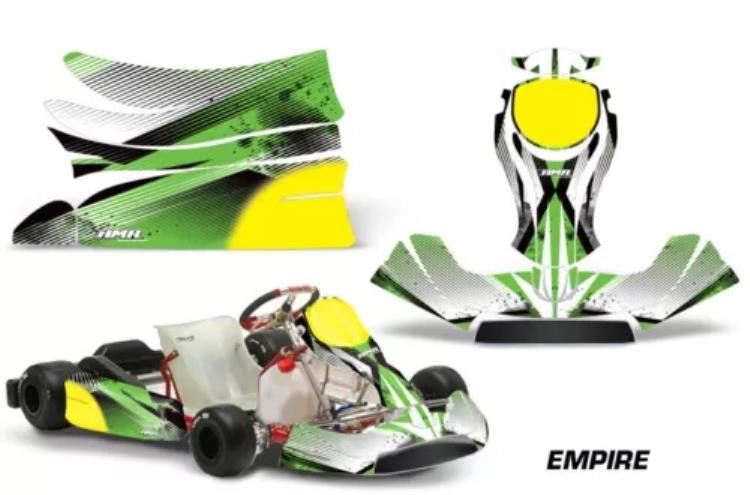 ゴーカートグラフィックキットデカールステッカーラップ KG Freeline Birel Cadet Empire GRN 用 Go Kart Graphics Kit Decal Sticker Wrap For KG Freeline Birel Cadet Empire GRN 【並行輸入品】