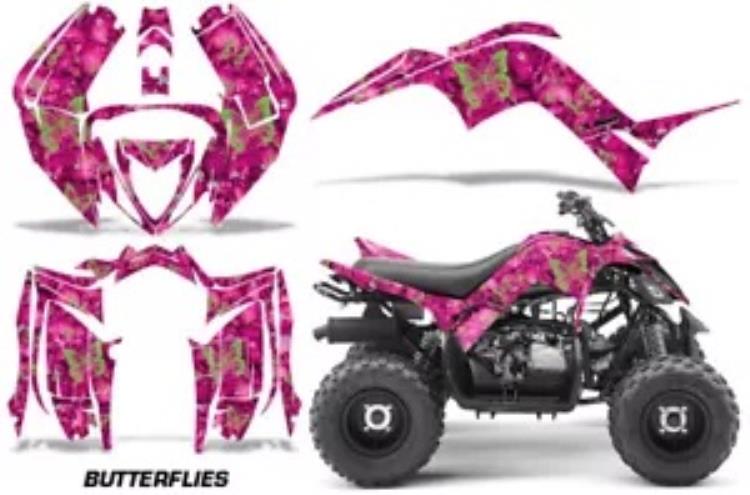 グラフィックキットデカールステッカーヤマハラプター 90 YFM90 16-23 BFlies G PK Graphics Kit Decal Sticker For Yamaha Raptor 90 YFM90 16-23 BFlies G PK 【並行輸入品】