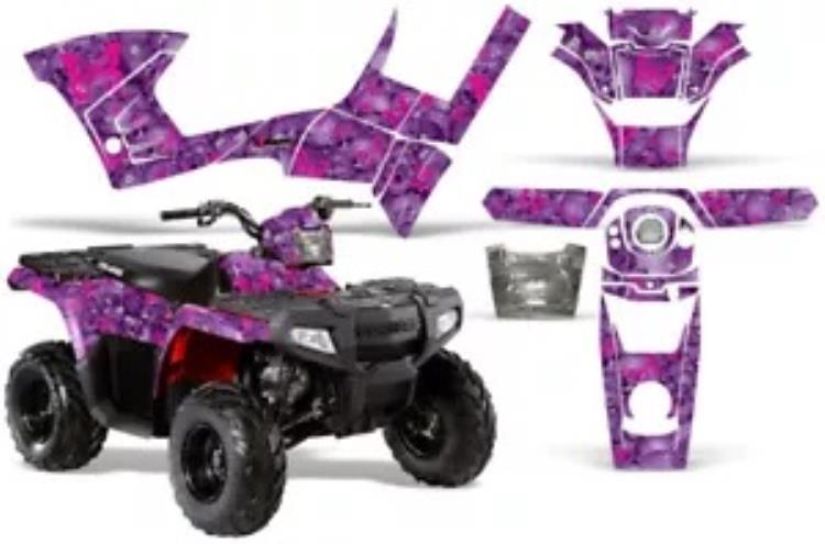 ATV グラフィックスキットデカールステッカーラップポラリススポーツマン 90/110 07-16 BFLY ピンク ATV Graphics Kit Decal Sticker Wrap For Polaris Sportsman 90/110 07-16 BFLY PINK 【並行輸入品】