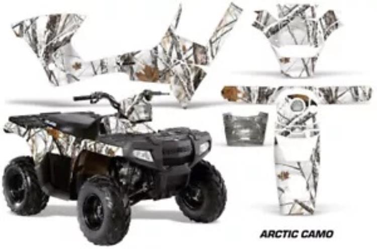 ATV グラフィックスキットデカールステッカーポラリススポーツマン 90/110 07-16 北極迷彩 ATV Graphics Kit Decal Sticker For Polaris Sportsman 90/110 07-16 ARCTIC CAMO 【並行輸入品】