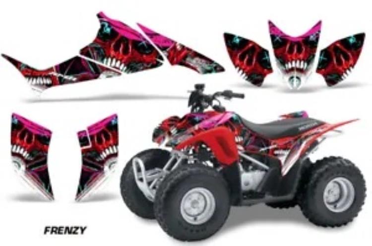ATV グラフィックスキット クワッド デカール ステッカー ホンダ TRX90 2006-2018 フレンジーレッド用 ATV Graphics Kit Quad Decal Sticker For Honda TRX90 2006-2018 Frenzy Red 【並行輸入品】