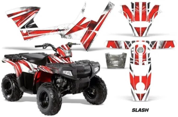 ATV グラフィックスキット デカール ステッカー ラップ ポラリス スポーツマン 90/110 07-16 スラッシュレッド用 ATV Graphics Kit Decal Sticker Wrap For Polaris Sportsman 90/110 07-16 SLASH RED 【並行輸入品】