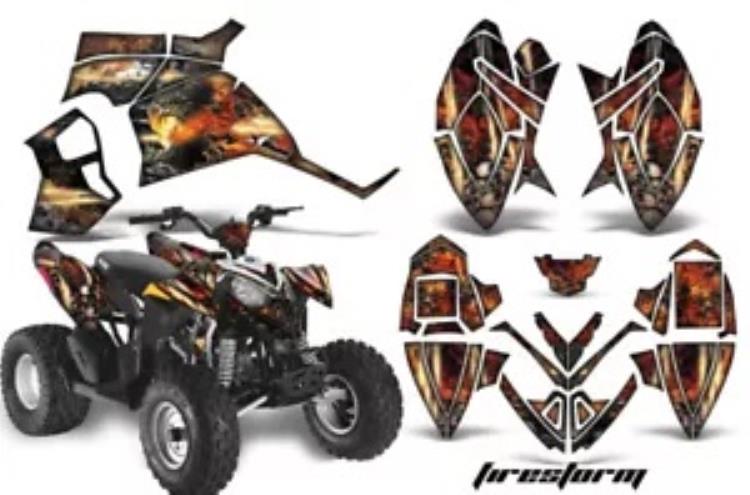 ATV デカール グラフィック ステッカー キット ポラリス アウトロー 90 110 2002-2020 ファイアストーム K ATV Decal Graphic Sticker Kit For Polaris Outlaw 90 110 2002-2020 FIRESTORM K 【並行輸入品】