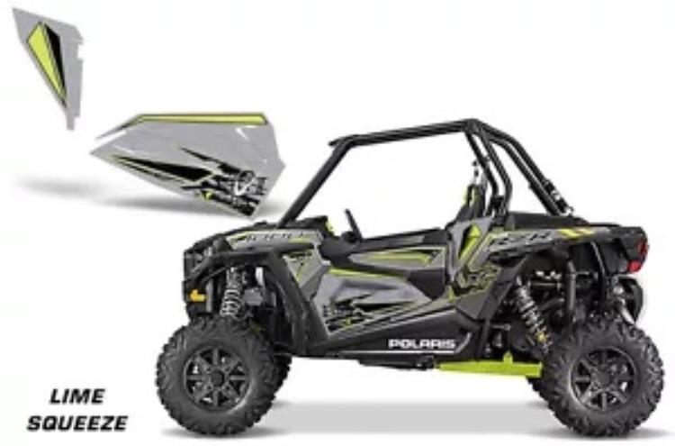 AMR レーシング グラフィック ラップ キット ポラリス RZR 1000 UTV OEM ドア インサート ライム スクイーズ AMR Racing Graphic Wrap Kit Polaris RZR 1000 UTV OEM Door Insert LIME SQUEEZE 【並行輸入品】