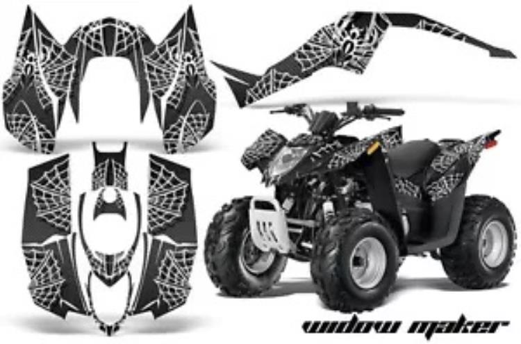 ATV デカール グラフィック キット Arctic Cat DVX50 DVX90 クワッド 2008-2017 WIDOW SLVR 用 ATV Decal Graphic Kit For Arctic Cat DVX50 DVX90 Quad 2008-2017 WIDOW SLVR 【並行輸入品】