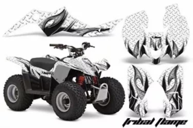 ATV グラフィックス クワッド デカール ステッカー スズキ LTZ50 2006-2021 TRIBAL FLAMES K W ATV Graphics Quad Decal Sticker For Suzuki LTZ50 2006-2021 TRIBAL FLAMES K W 【並行輸入品】