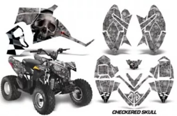 ATV デカールグラフィックステッカーキットポラリスアウトロー 90 110 2002-2020 CHCKRDSKL K S ATV Decal Graphic Sticker Kit For Polaris Outlaw 90 110 2002-2020 CHCKRDSKL K S 【並行輸入品】