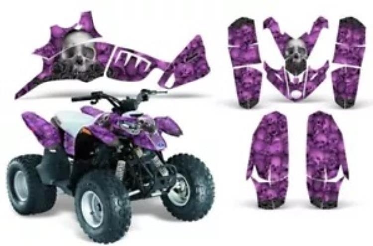 ATV グラフィックスキット クワッド デカール ラップ ポラリス プレデター 90 2003-2007 ボーン パープル用 ATV Graphics Kit Quad Decal Wrap For Polaris Predator 90 2003-2007 BONES PURPLE 【並行輸入品】 48,180円