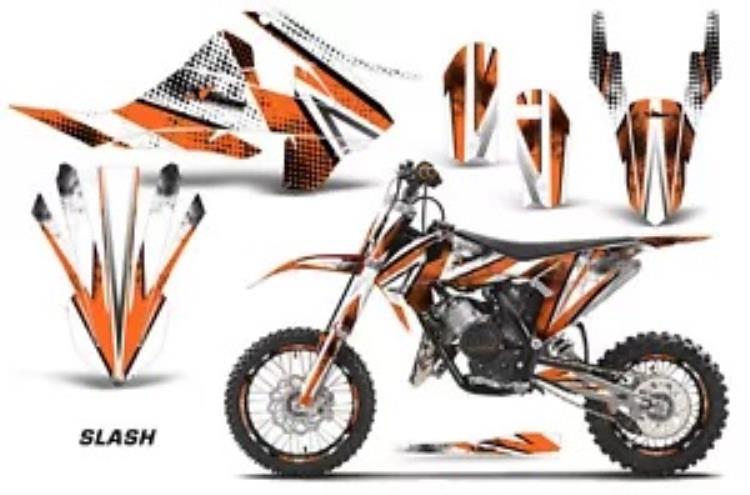 ダートバイクデカールグラフィックキットステッカーラップ KTM SX65 SX 65 2016-2018 SLASH ORG Dirt Bike Decal Graphic Kit Sticker Wrap For KTM SX65 SX 65 2016-2018 SLASH ORG 【並行輸入品】