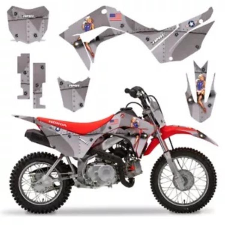 カスタム MX グラフィックス #プレート デカール付き ホンダ CRF 110F 2019-2021 T-Bomber S Custom MX Graphics with #Plate Decals Honda CRF 110F 2019-2021 T-Bomber S 【並行輸入品】