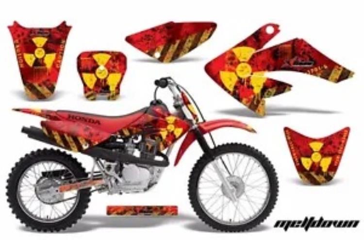 ダートバイクグラフィックキットデカールステッカーラップホンダ CRF70 2004-2015 メルトダウン Y R Dirt Bike Graphics Kit Decal Sticker Wrap For Honda CRF70 2004-2015 MELTDOWN Y R 【並行輸入品】