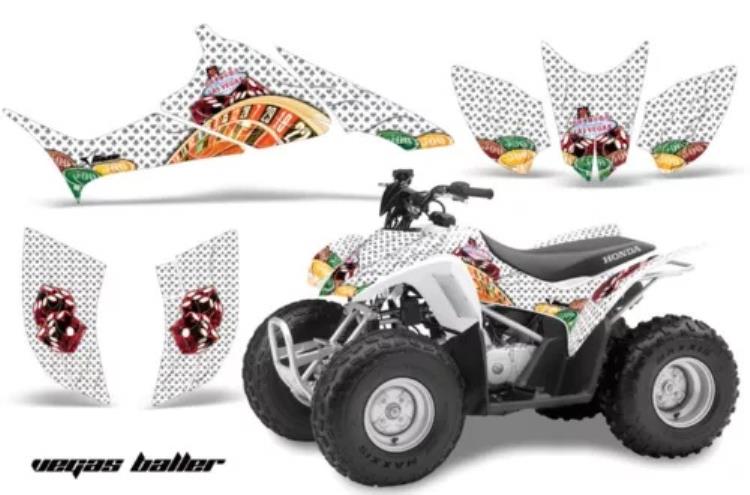 ATV グラフィックスキット クワッド デカール ステッカー ラップ ホンダ TRX90 2006-2018 VEGAS ホワイト ATV Graphics Kit Quad Decal Sticker Wrap For Honda TRX90 2006-2018 VEGAS WHITE 【並行輸入品】